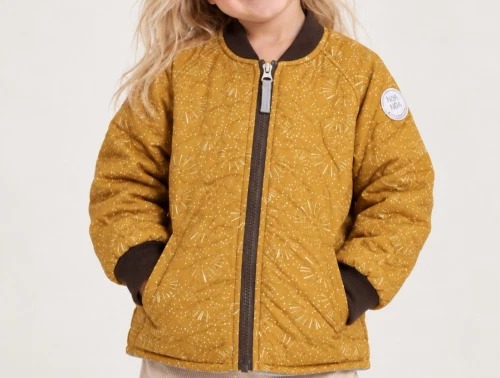 Noa Noa Miniature golden brown termojakke Grace print