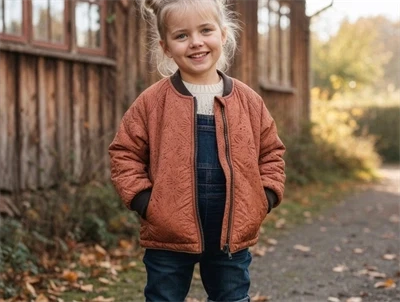 Noa Noa Miniature copper brown termojakke Grace print