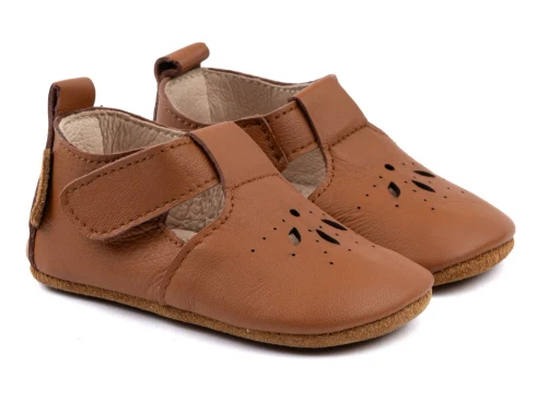 Mikk-Line prewalker sandal cognac med velcro