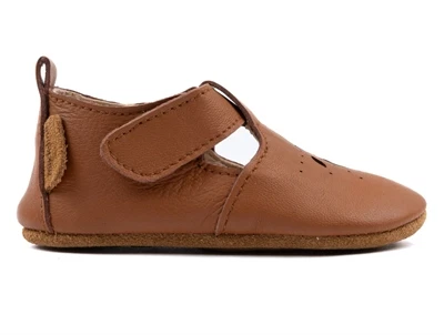 Mikk-Line prewalker sandal cognac med velcroMikk-Line prewalker sandal cognac med velcro
