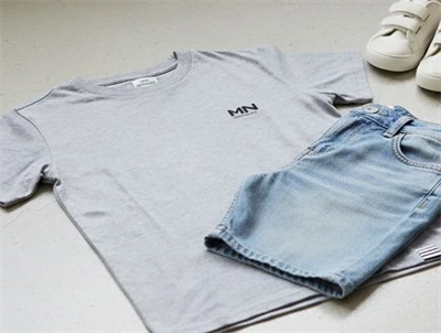 Mads Nørgaard t-shirt Thorlino grey melange