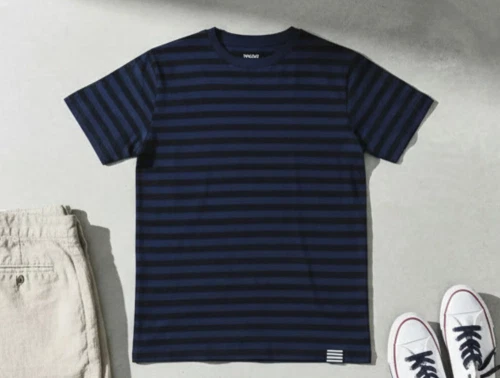 Mads Nørgaard t-shirt Thorlino navy/black striber