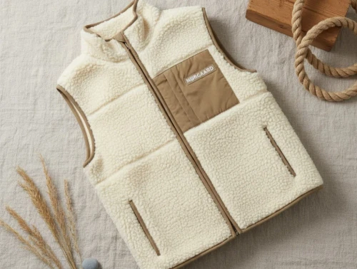 Mads Nørgaard fleecevest Vilads vanilla custard