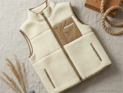 Mads Nørgaard fleecevest Vilads vanilla custard