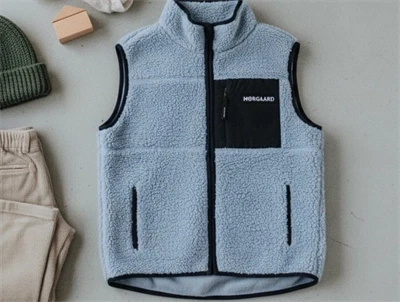 Mads Nørgaard fleecevest Vilads faded denim