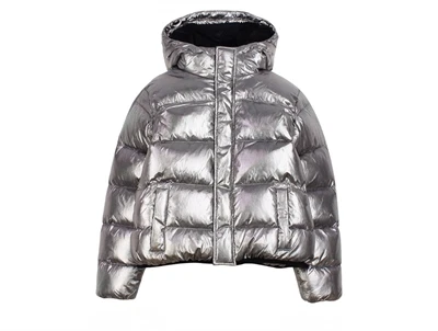 Mads Nørgaard asphalt shiny crinckle vinterjakke Jojina