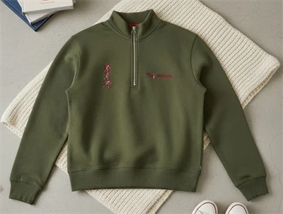 Mads Nørgaard kalamata half zip sweatshirt Crewie