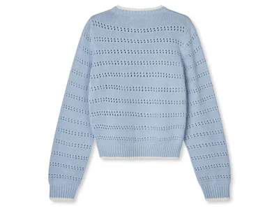 Bagside af Mads Nørgaard strik i cashmere blue og vanilla ice