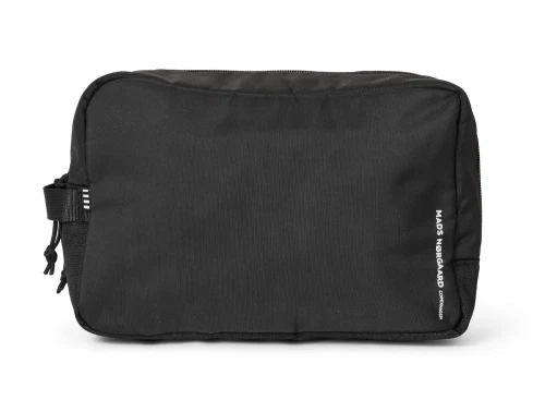 Mads Nørgaard toilettaske i sort med logo og lynlås