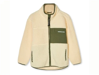 Mads Nørgaard teddy fleece jakke råhvid forfra