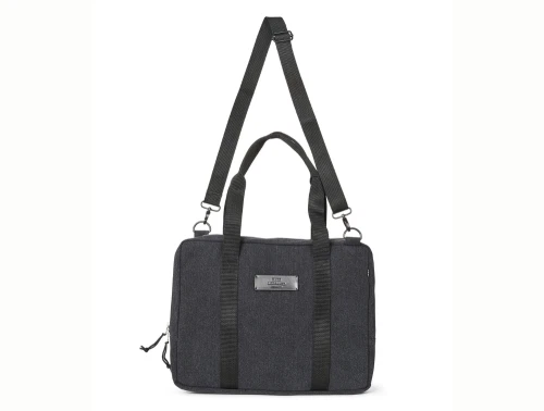 Mads Nørgaard computer taske i sort forfra