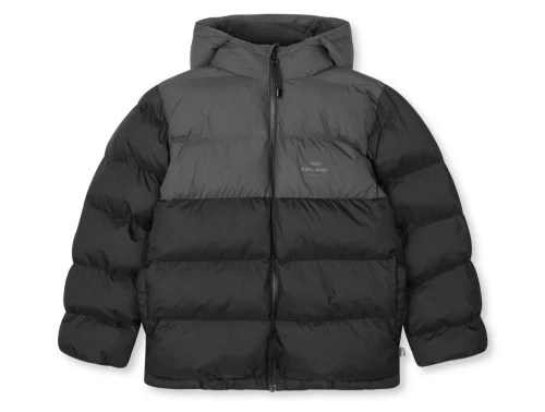 Mads Nørgaard vinterjakke i sort og grå med hætte