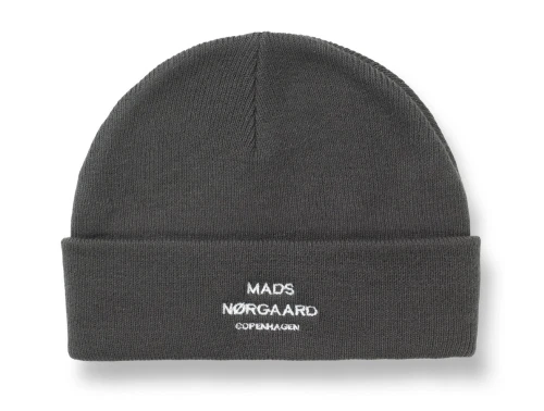 Mads Nørgaard hue i mørkegrå med broderet logo