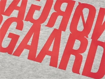 Mads Nørgaard Talinka sweatshirt grå melange med rød logo detalje