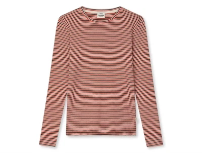 Mads Nørgaard Talino bluse rød og hvidstribet forside