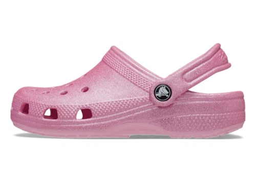 crocs classic glitter clog k pink tweed glitter set fra siden