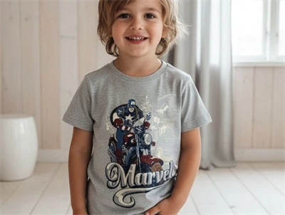 Wheat t-shirt Captain America melange grey