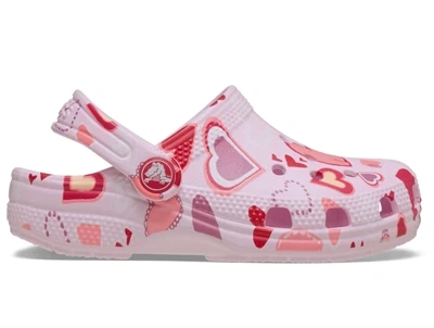 Crocs Classic clog med hjerteprint og hælrem