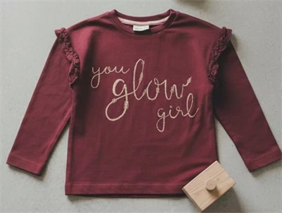 En Fant t-shirt cordovan glitter