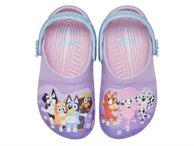 Crocs Bluey clog lilla med print og hælrem
