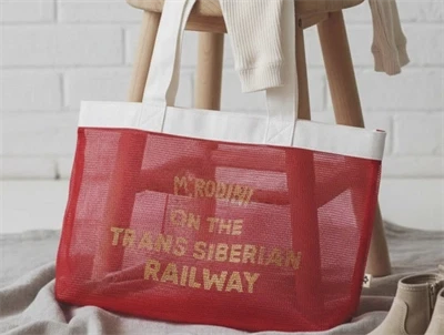 Mini Rodini shoppingnet mesh red