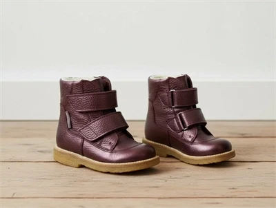 Angulus bordeaux shine vinterstøvle med TEX