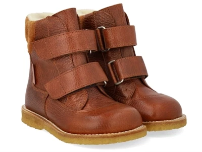 Angulus TEX vinterstøvle cognac med uldfoer skrå vinkel