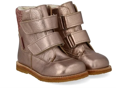 Angulus TEX vinterstøvler rose copper/rose glitter med merinould