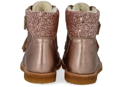 Angulus TEX vinterstøvler rose copper/rose glitter med merinould