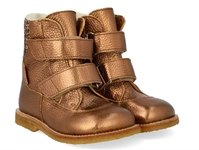 Angulus TEX vinterstøvle i bronze læder med glitter