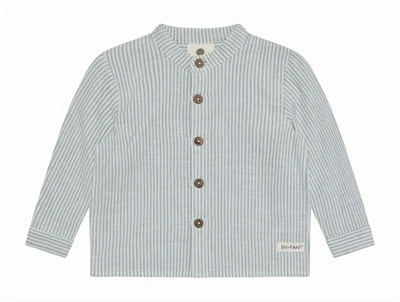 En Fant stribet skjorte i citadel blå i musselin