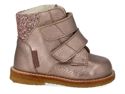 Angulus TEX begynder vinterstøvler rose copper/rose glitter med merinould