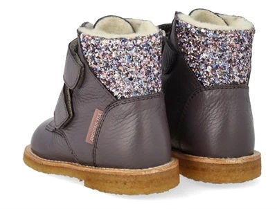 Angulus TEX begyndersko lavender med pastel glitter set fra siden