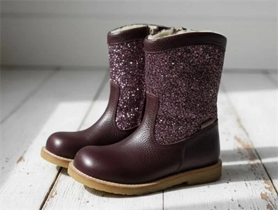Angulus bordeaux multi glitter vinterstøvle med TEX