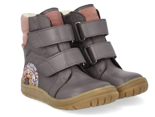 Angulus TEX vinterstøvle lavendel med glitterregnbue skrå vinkel