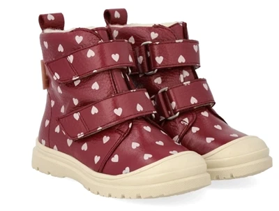 Angulus TEX støvle berry med hjerteprint set i par