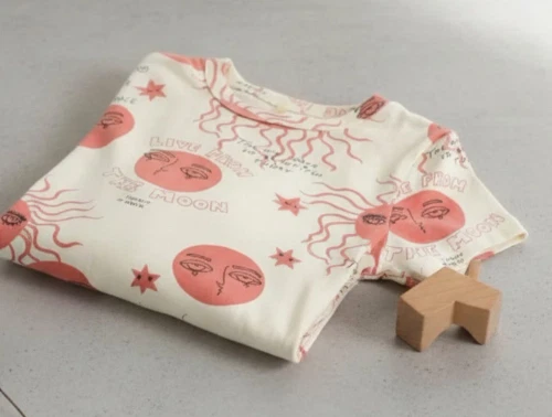 Mini Rodini t-shirt pink moon and sun