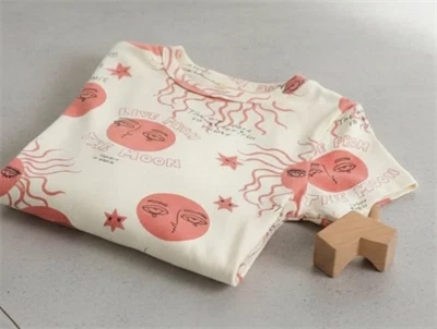 Mini Rodini t-shirt pink moon and sun