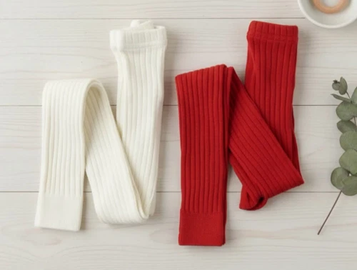 Mini Rodini leggings red/offwhite multi (2-pak)