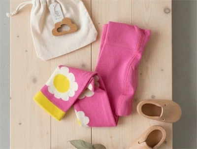 Mini Rodini leggings pink blomster