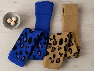 Mini Rodini leggings leopard rib (2-pak)