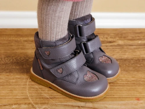 Angulus TEX støvle lavender med glitterhjerter på barn