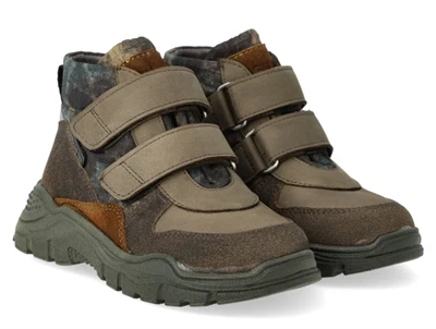 Angulus high-top TEX-sneaker olive med grøn sål