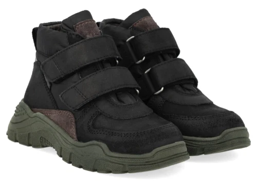 Angulus high-top TEX-sneaker sort med grøn sål