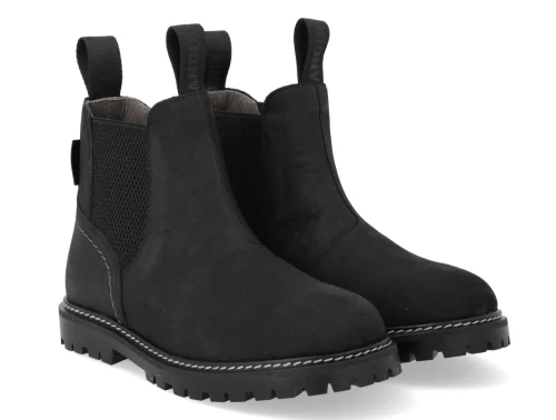 Angulus Chunky Chelsea TEX-støvle sort læder