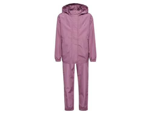 Hummel regnsæt i rosa nuance med hætte og refleksdetaljer