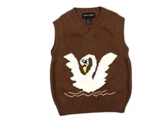 Mini Rodini brown swan slipover