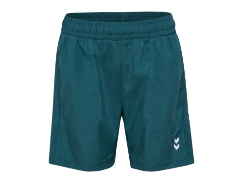 Hummel shorts i groen nuance med elastik i taljen set forfra