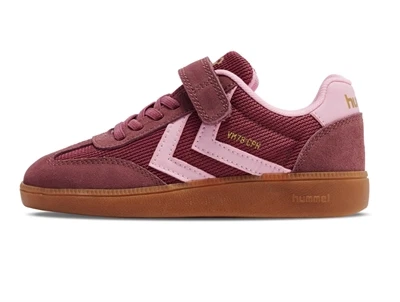 hummel VM78 CPH sneaker til børn mørkerød med velcro