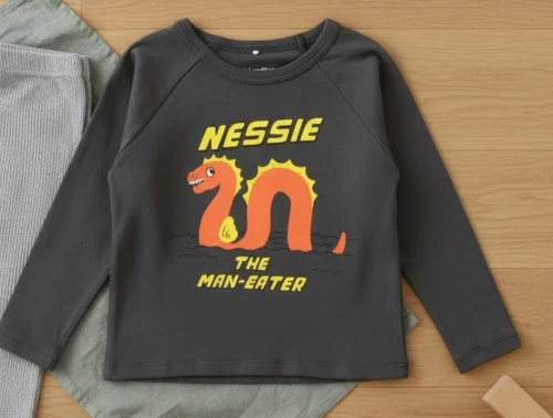 Mini Rodini t-shirt black loch ness